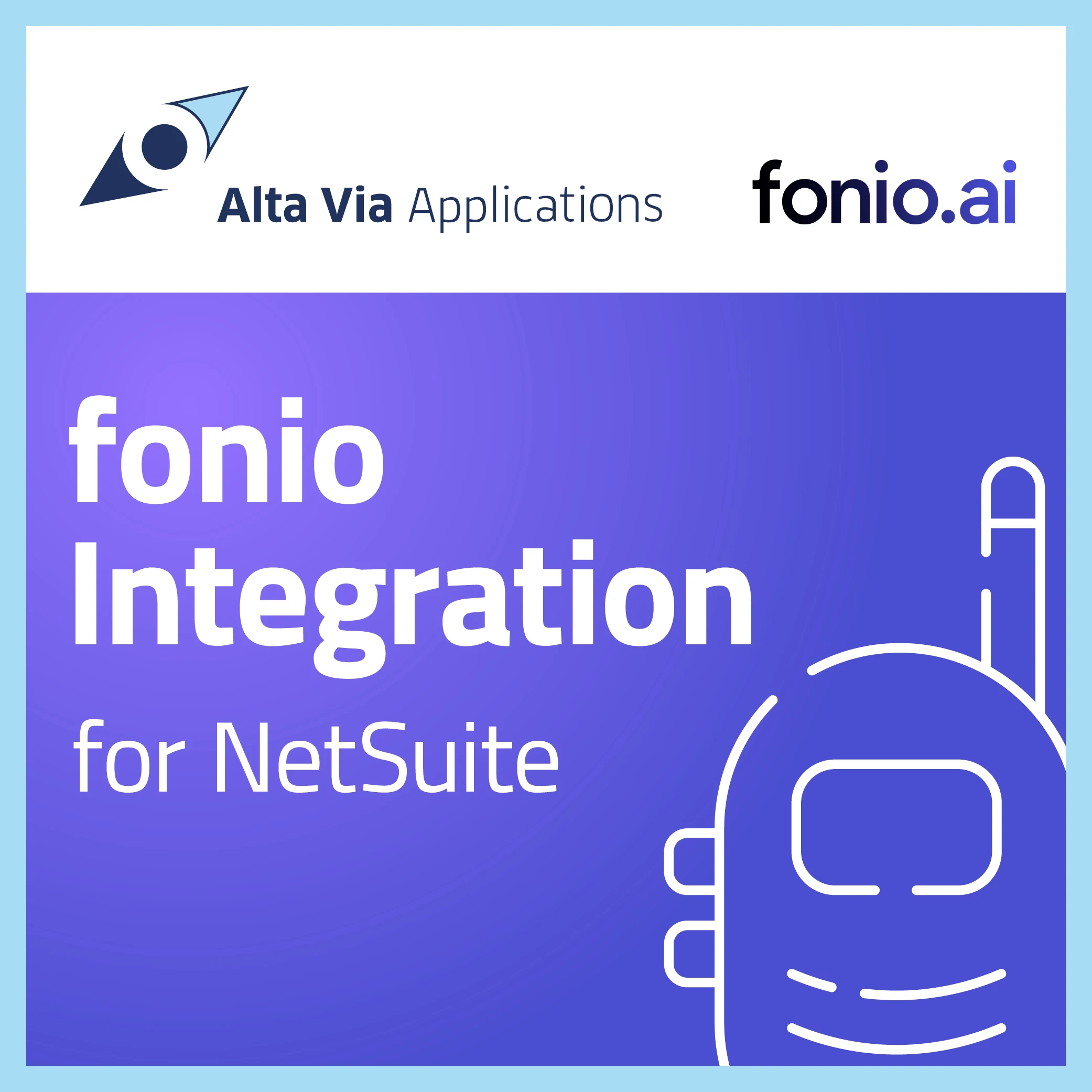 Product visual for fonio.ai for NetSuite